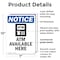 Signmission Atm Available Here, 7 in W x Rectangle, Plastic OS-2PACK-NS-P-710-V-10180 - alternate 7